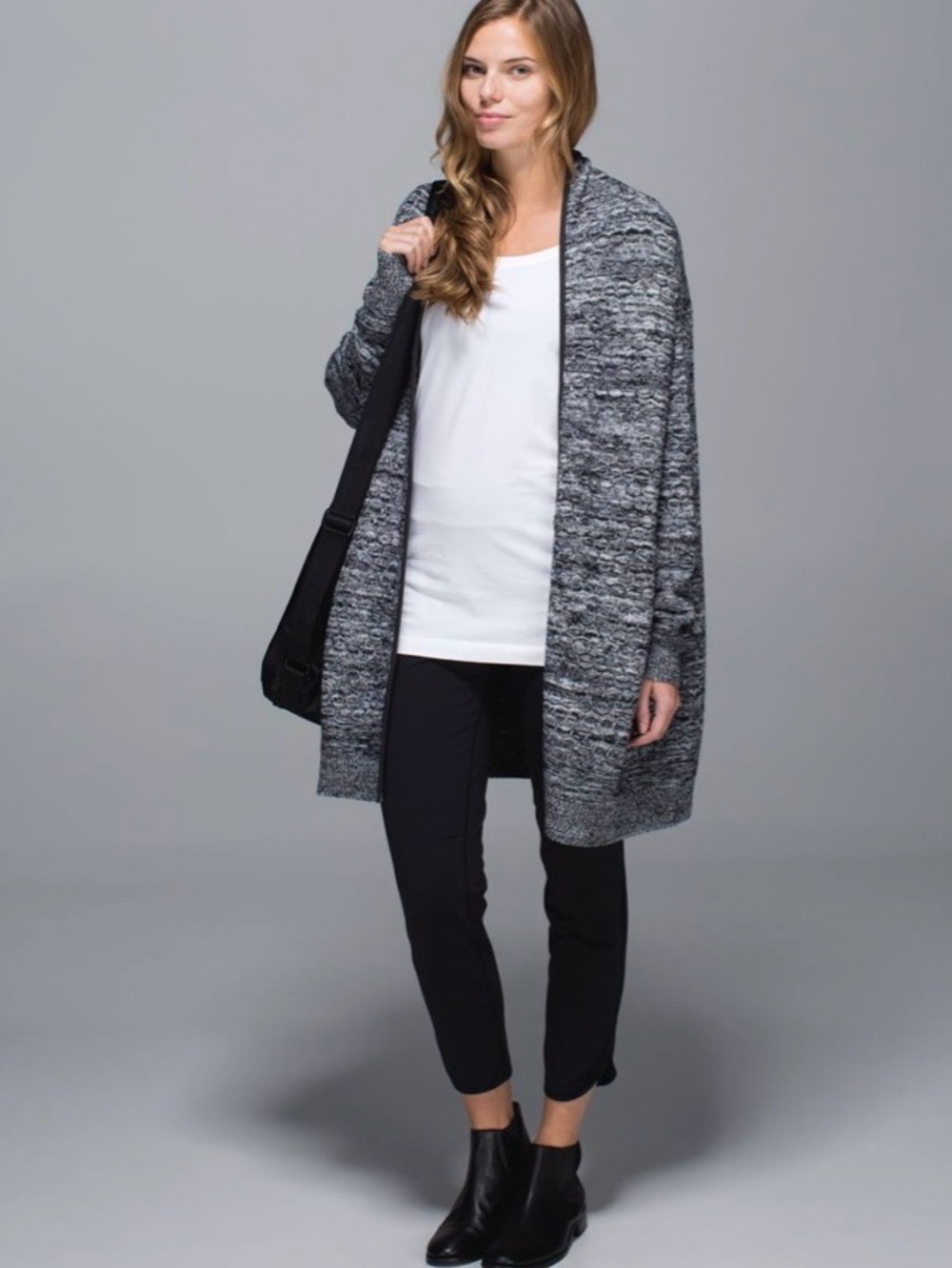 Lululemon Cardi All Day Merino Wool Long Sleeve Open Front Sweater/Cardigan